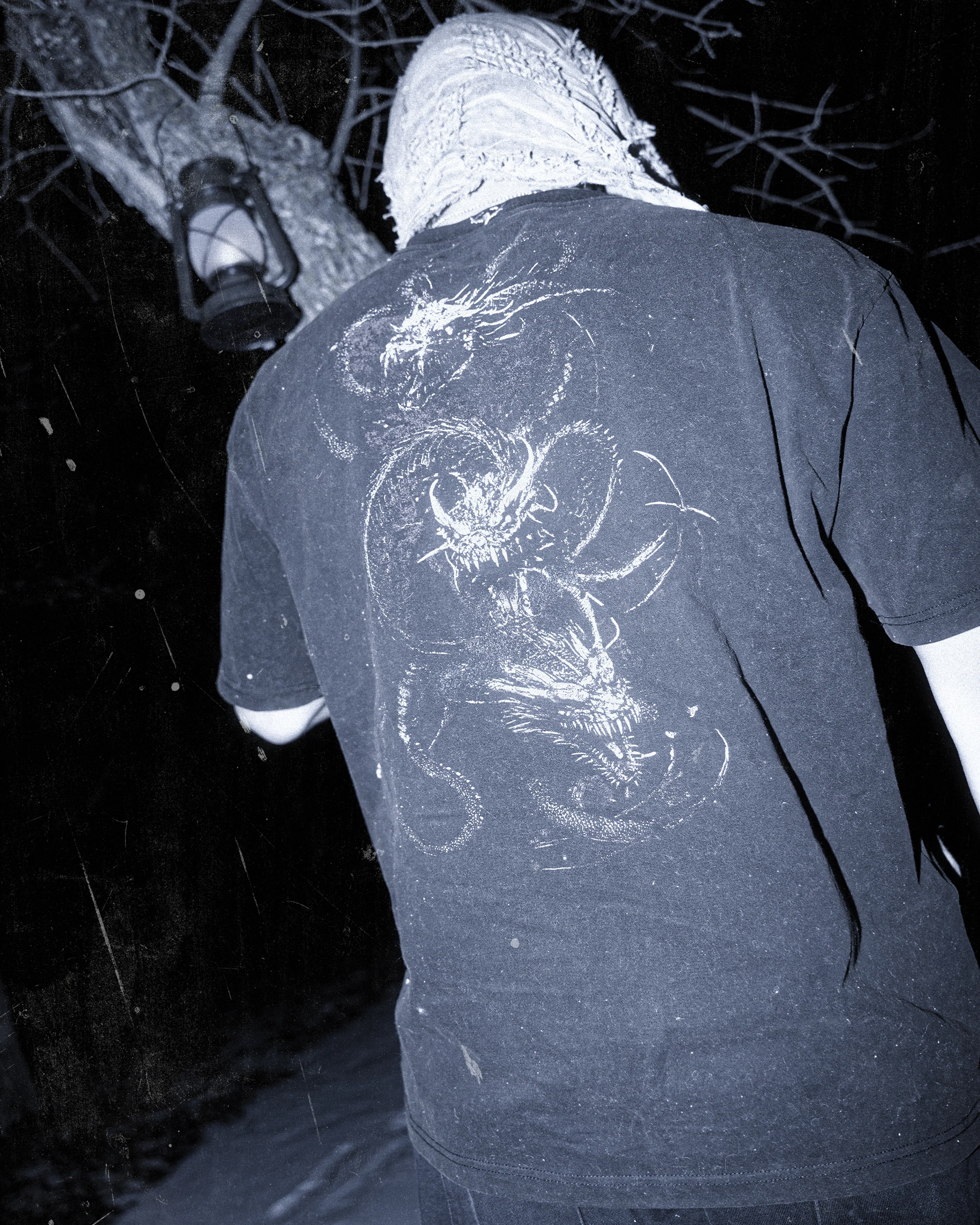 "SERPENTS FATE" RUST WASHED OVERSIZED TEE - Image 3